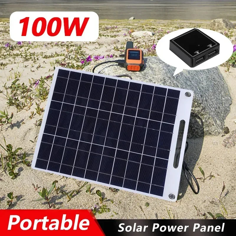 Draagbaar Zonnepaneel SOLVION Charge 100W | 5V | Dubbele USB | Waterdicht | Outdoor & Camping