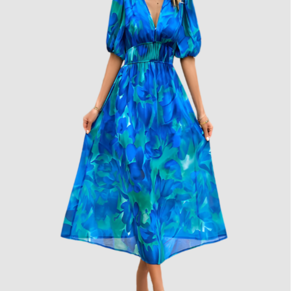 Floretta – Trendy Bloemenjurk met Vloeiende Pasvorm
