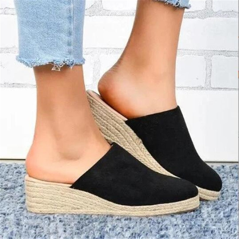 Retro Chique Sleehak Sandalen - Vera