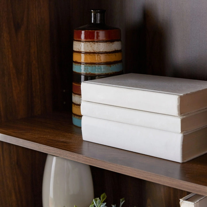 Njord - Boekenkast met 5 planken, woonkamerplanken van hout