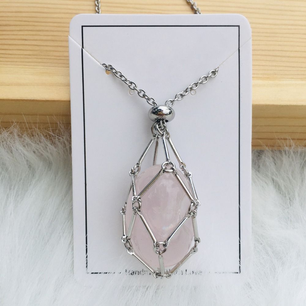 Ketting met verwisselbare kristalsteen voor stralende stijl en harmonie.