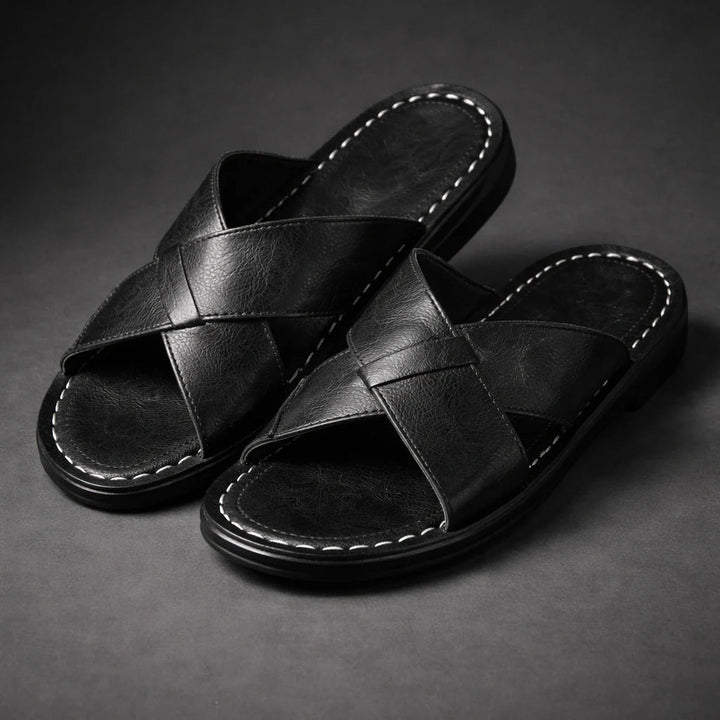 Herensandalen | Gekruiste bandjes & comfortabel instappen
