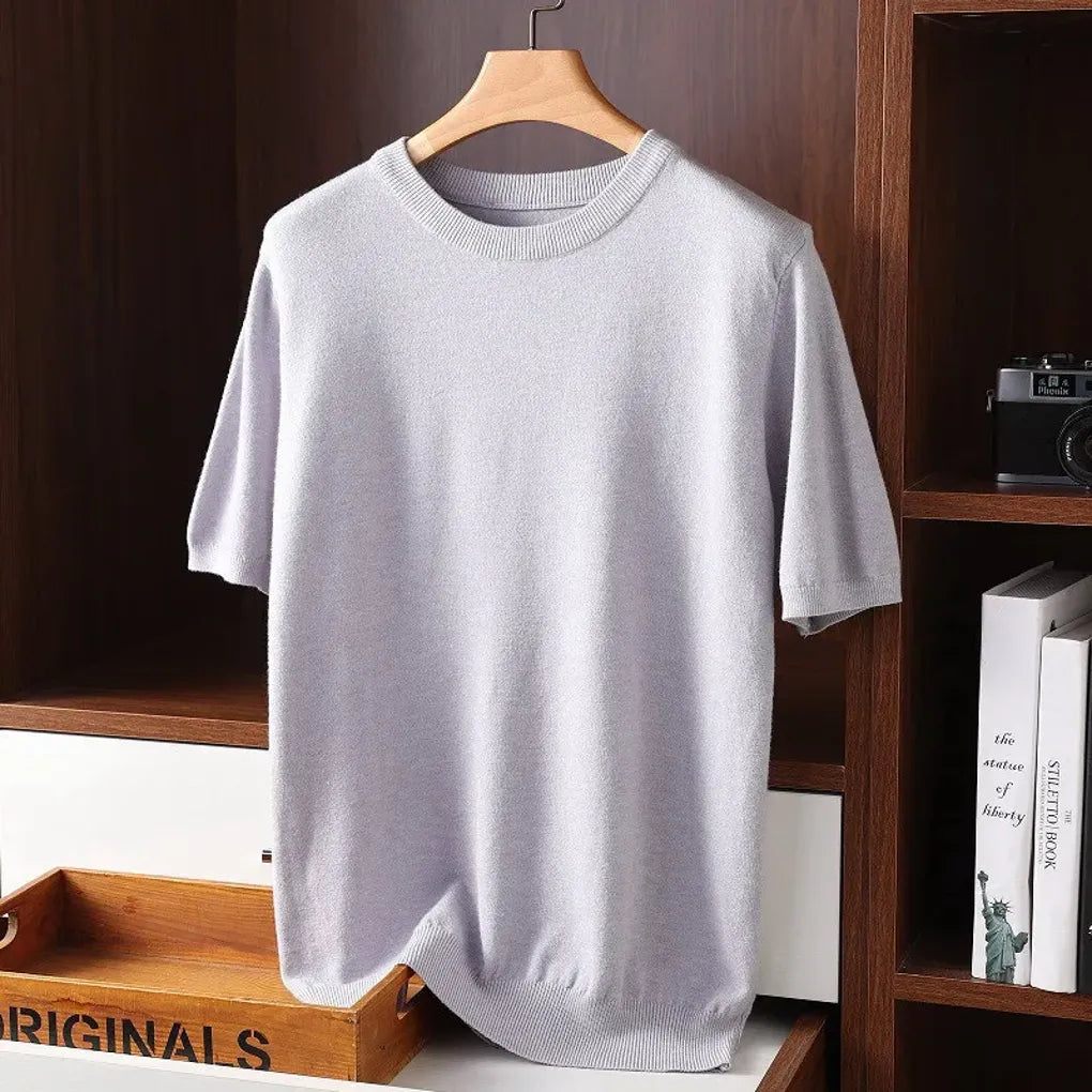 Heren T-shirt met ronde hals – Verfijnde basics voor elke dag