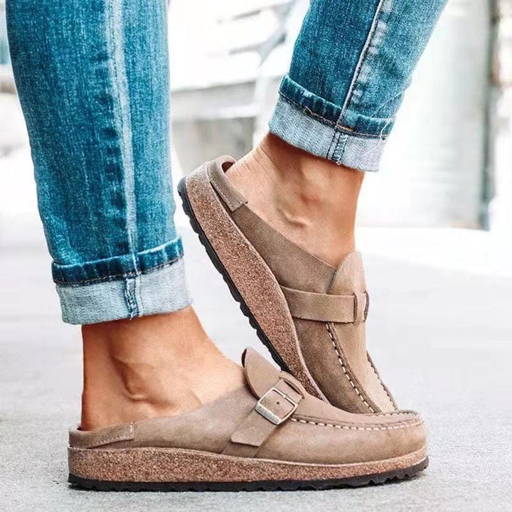 Retro suède slippers met orthopedisch comfort – Solenza