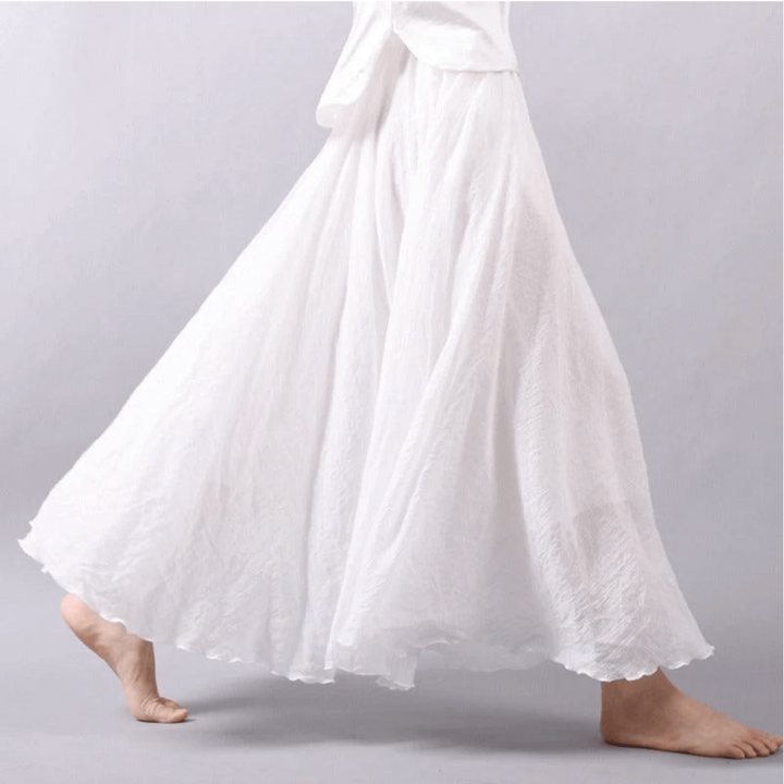 Elegante bohemian linnenmix maxi rok - Magna