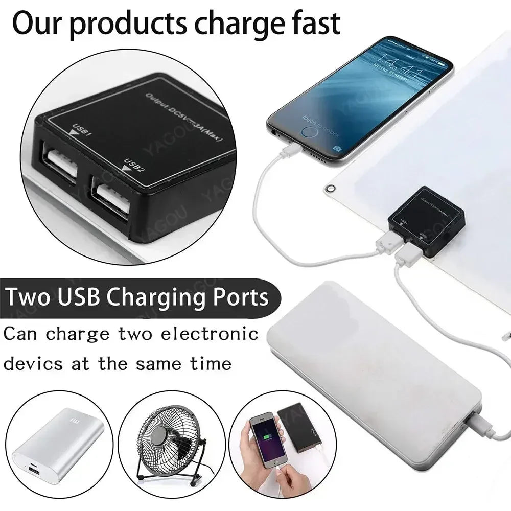Draagbaar Zonnepaneel SOLVION Charge 100W | 5V | Dubbele USB | Waterdicht | Outdoor & Camping