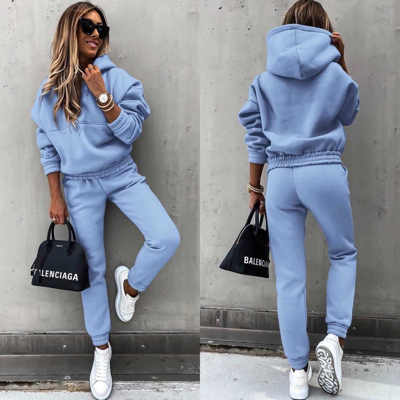 Elyvera – Dames Set met Capuchontrui en Joggingbroek in Casual-Chique Stijl - SkinzLine