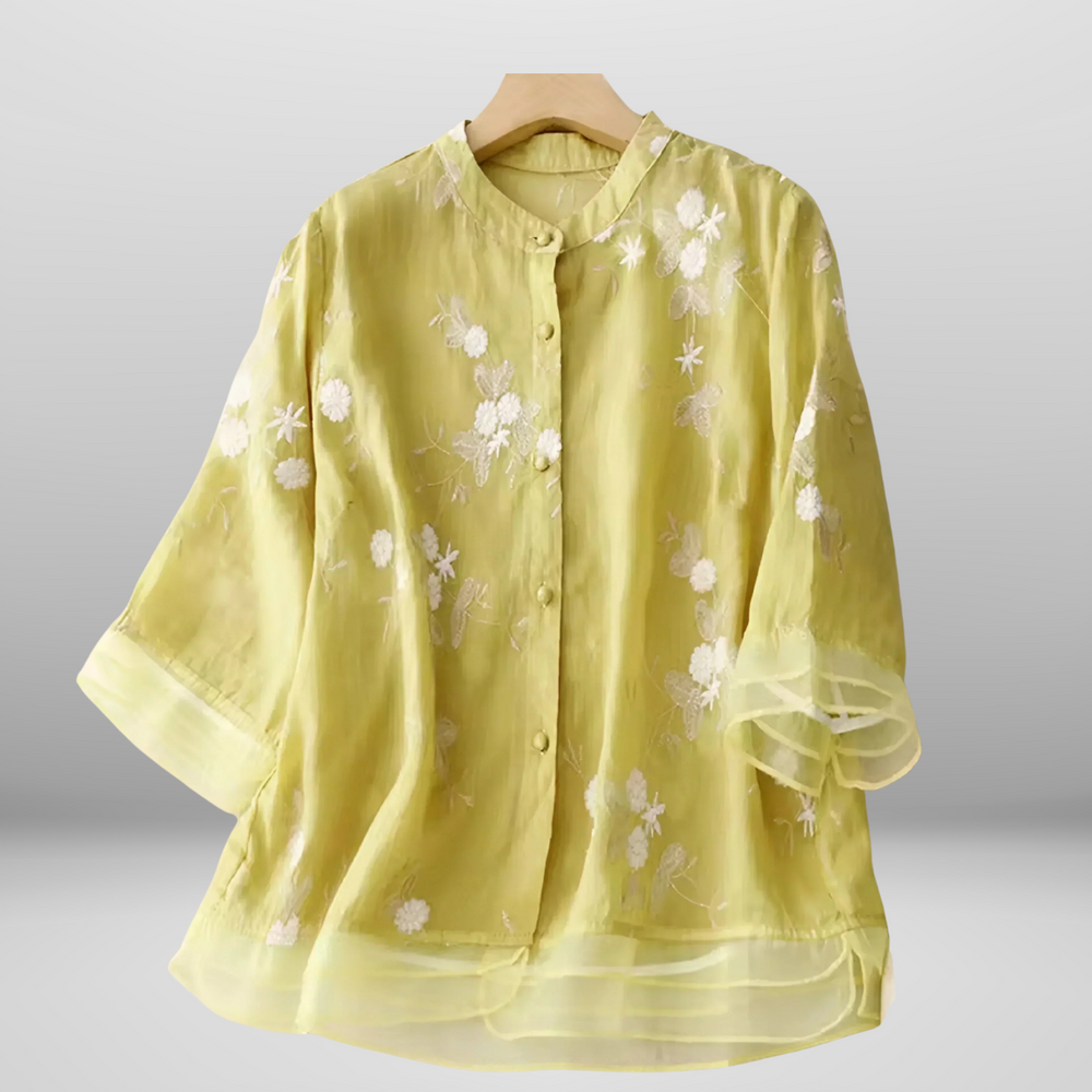 
                  
                    Serelaya – Elegante Blouse van Luchtig Katoen met Verfijnde Details
                  
                
