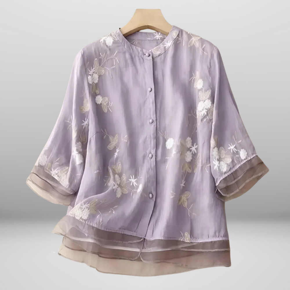 
                  
                    Serelaya – Elegante Blouse van Luchtig Katoen met Verfijnde Details
                  
                