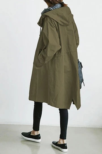 Waterdichte Trenchcoat met Capuchon voor Dames