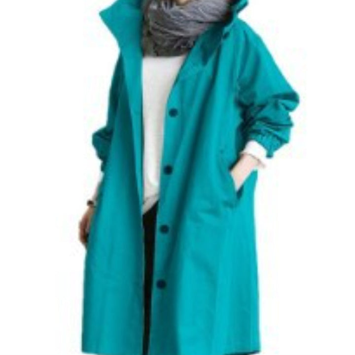 Waterdichte Trenchcoat met Capuchon voor Dames