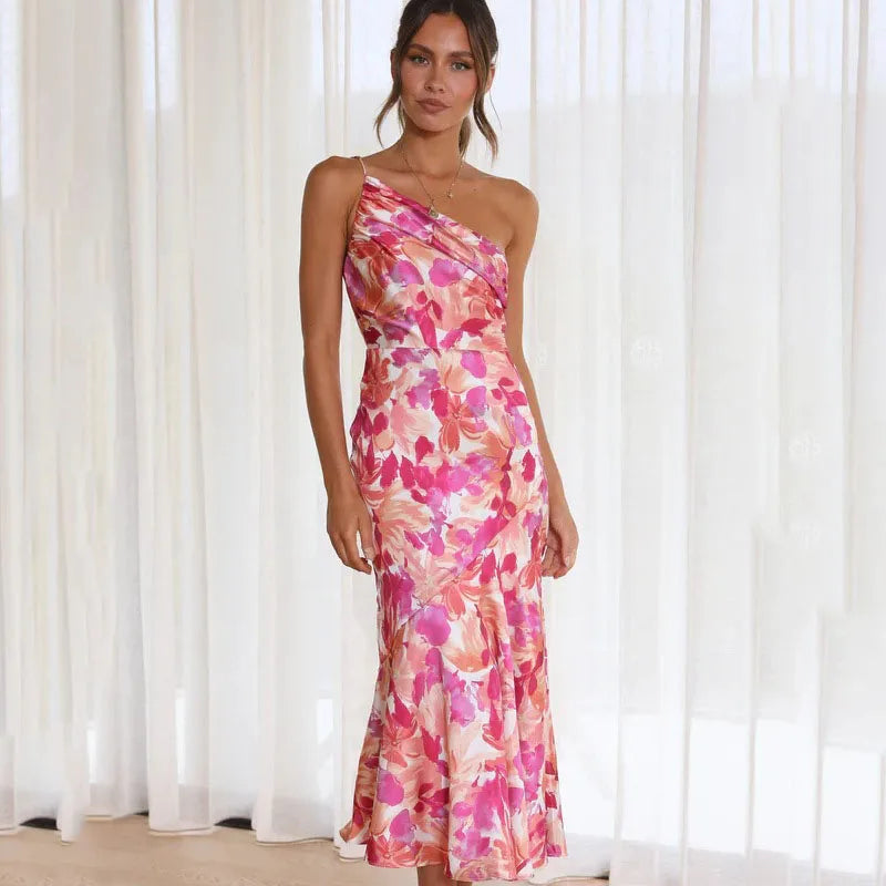 Eliana – One-Shoulder Bloemenjurk voor Zonnige Dagen