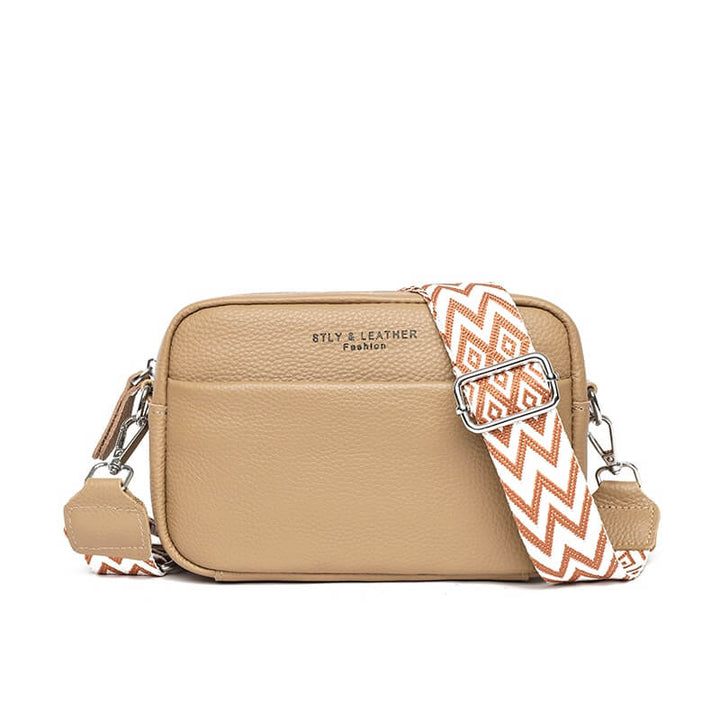 Stijlvolle leren handtas - schoudertas dames