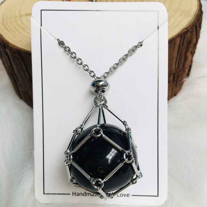Ketting met verwisselbare kristalsteen voor stralende stijl en harmonie.