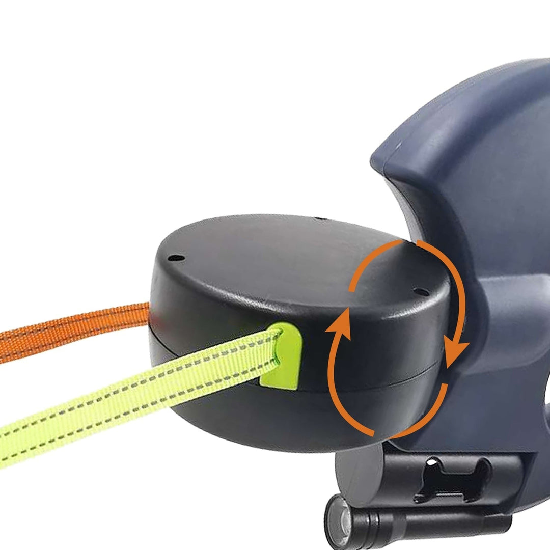 Dubbele innovatieve oprolbare hondenriem met verlichting