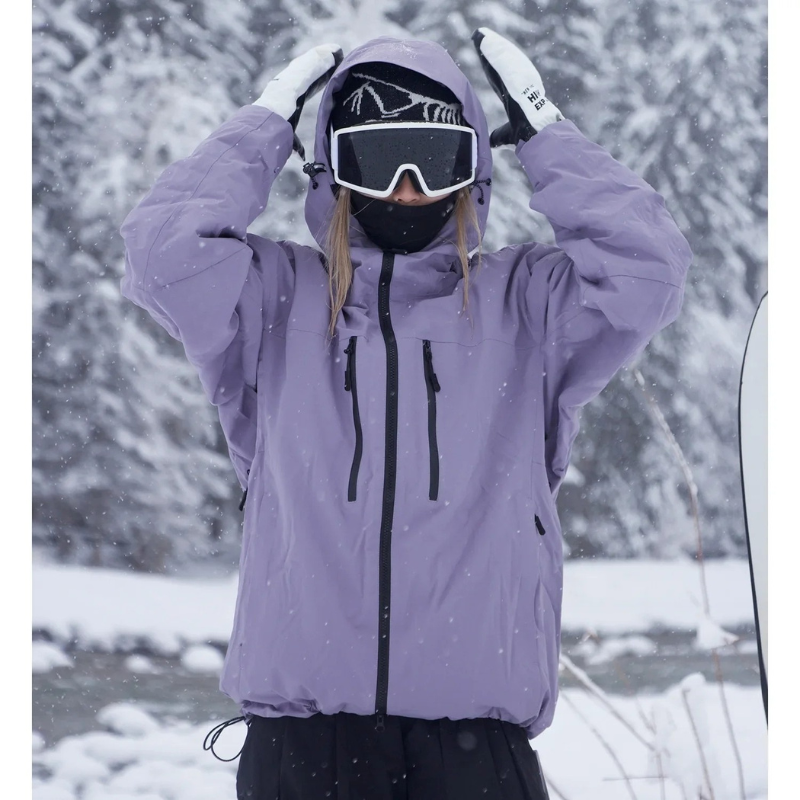 Unisex ski-jas met capuchon voor skiën, snowboarden en outdoor