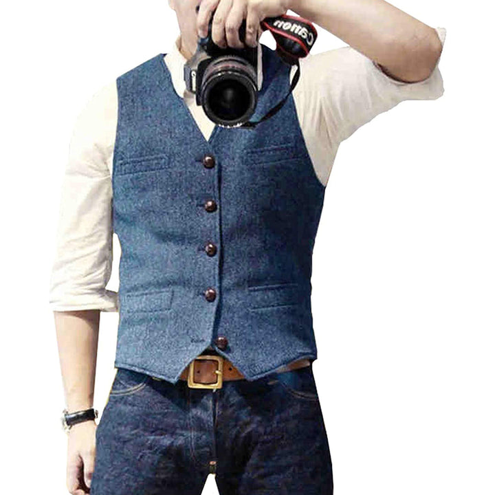 Denim vest voor heren