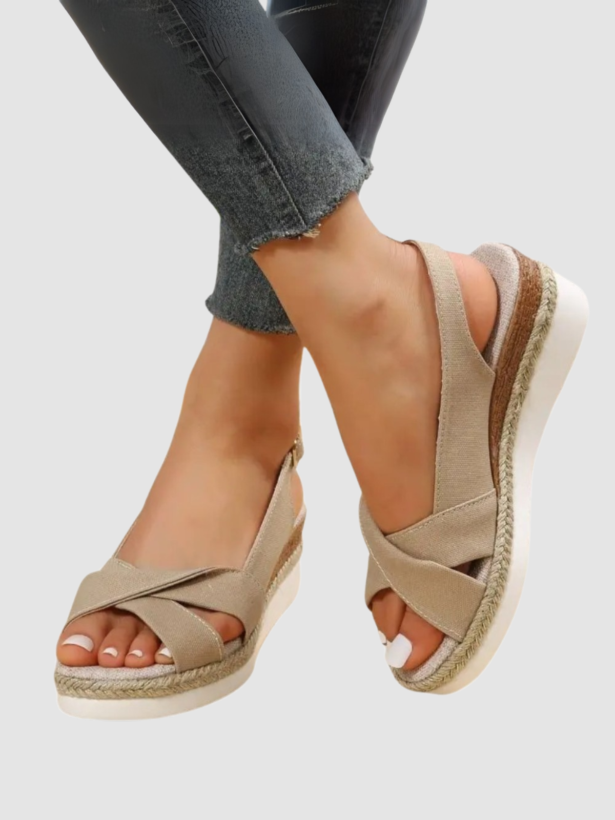 Solaya – Zomerse Sleehak Sandalen met Ondersteuning en Elegante Look - SkinzLine