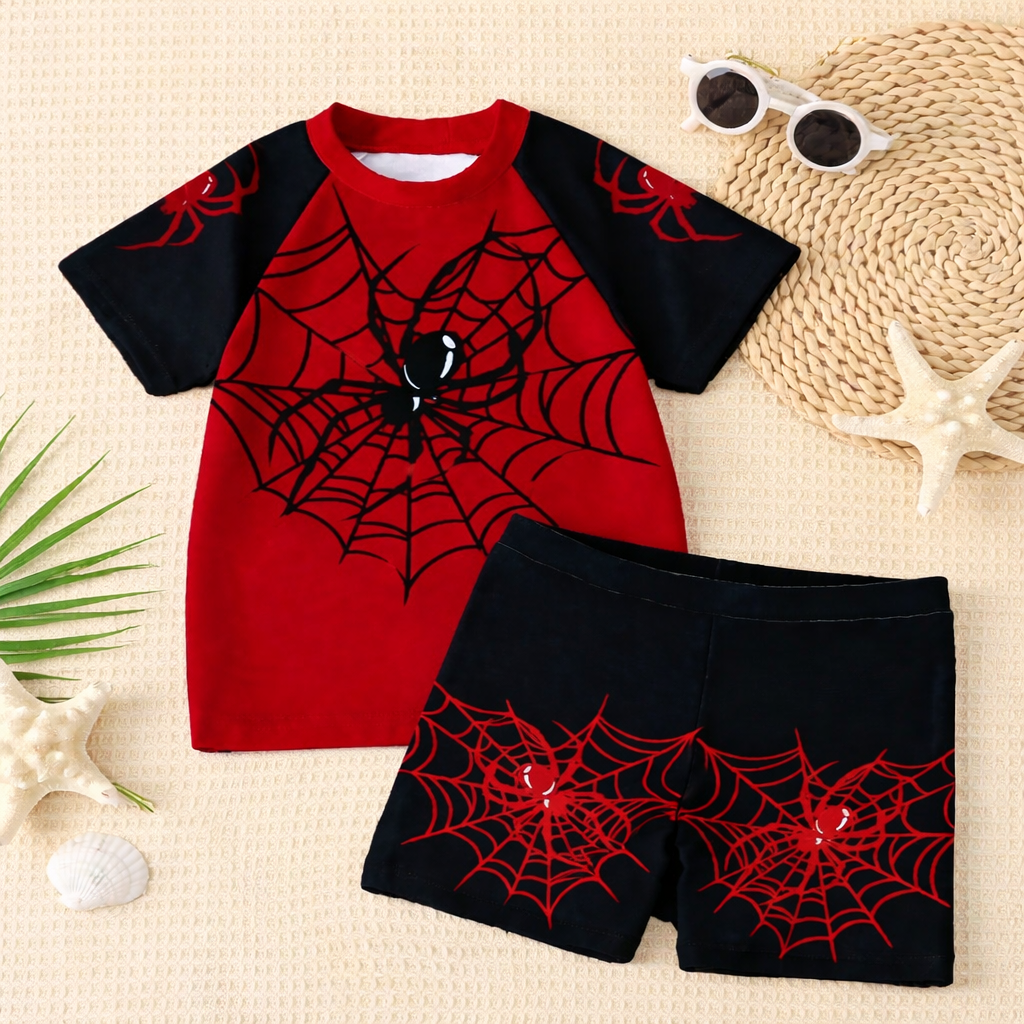 Jonge Jongen Casual Loose-Fit T-Shirt & Shorts Zwem Set