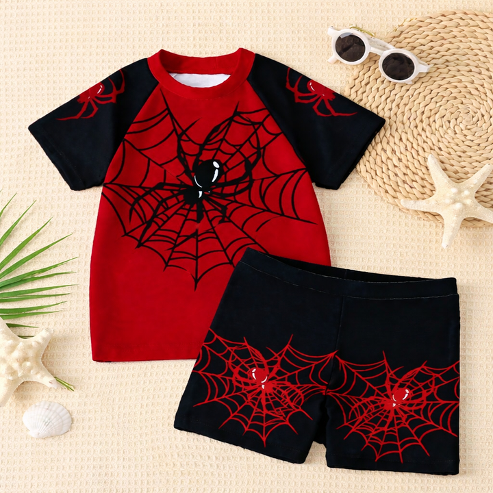 Jonge Jongen Casual Loose-Fit T-Shirt & Shorts Zwem Set