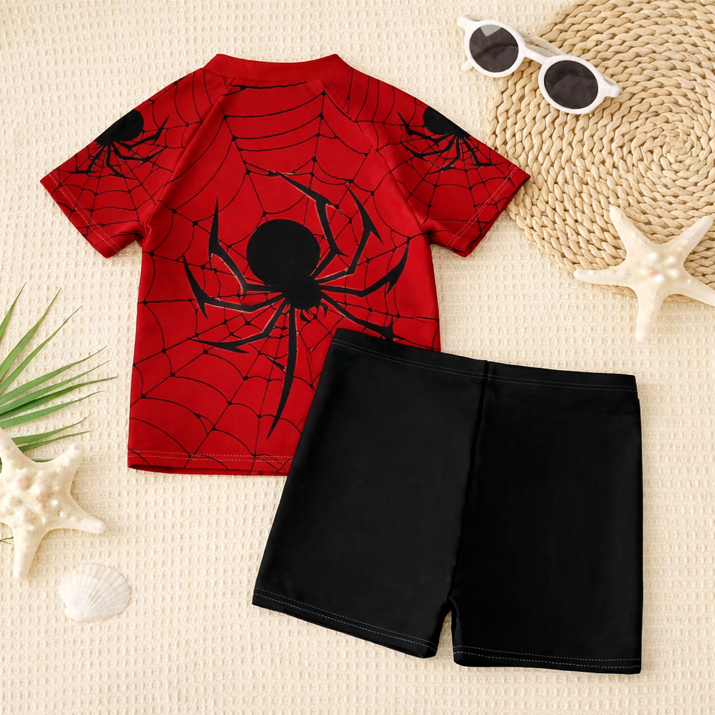 Jonge Jongen Casual Loose-Fit T-Shirt & Shorts Zwem Set