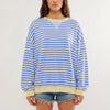 Oversized Gestreepte Trui met Lange Mouwen