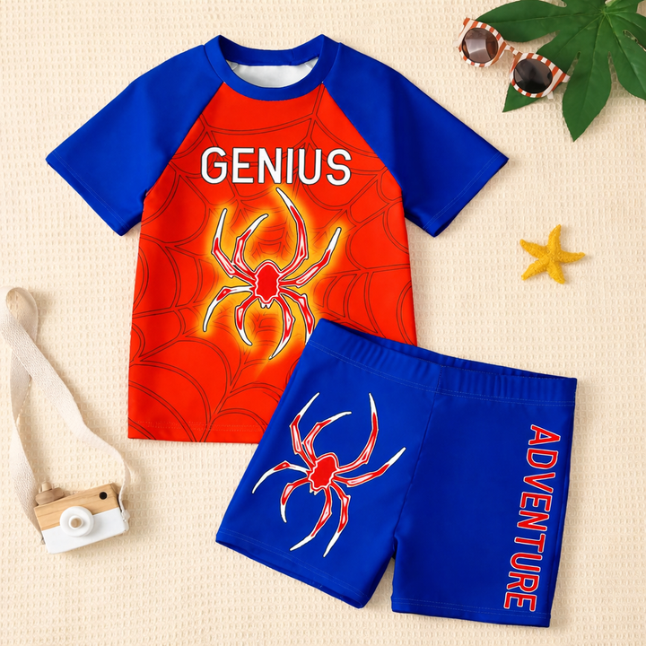 Jonge Jongen Casual Loose-Fit T-Shirt & Shorts Zwem Set