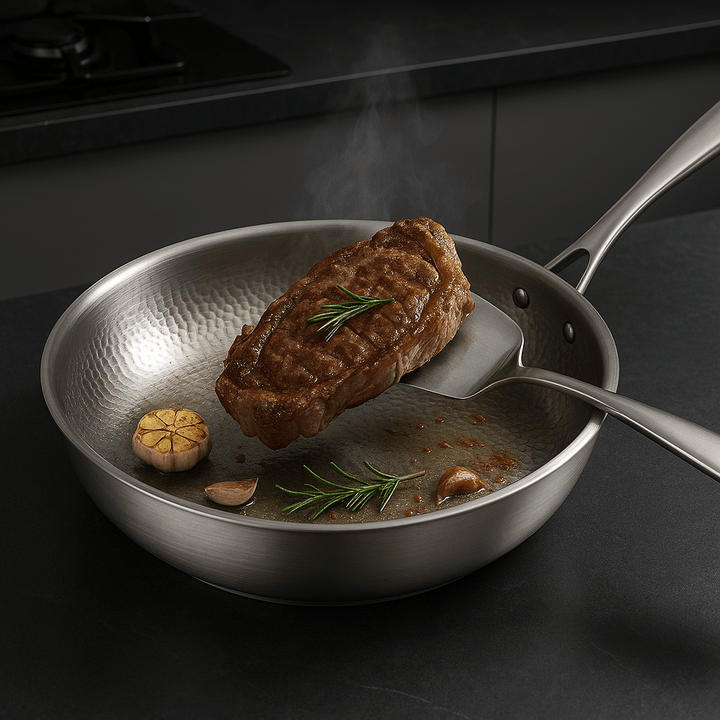 TITAN-PREMIUM PAN – Hoogwaardige titanium pan zonder coating voor alle kooktypen