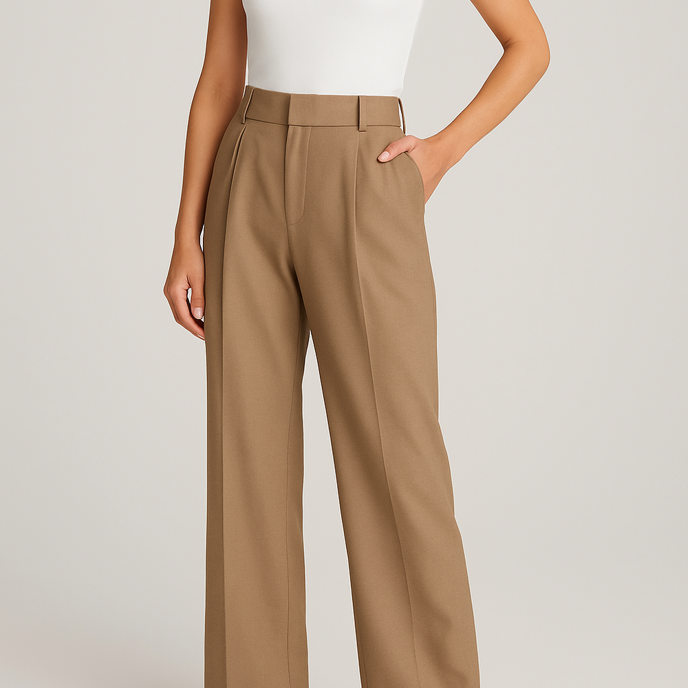 Tallora – Pantalon met Hoge Taille en Rechte Pijpen - SkinzLine