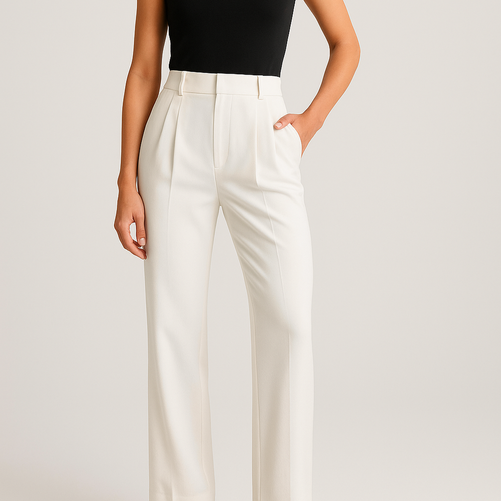 
                  
                    Tallora – Pantalon met Hoge Taille en Rechte Pijpen - SkinzLine
                  
                