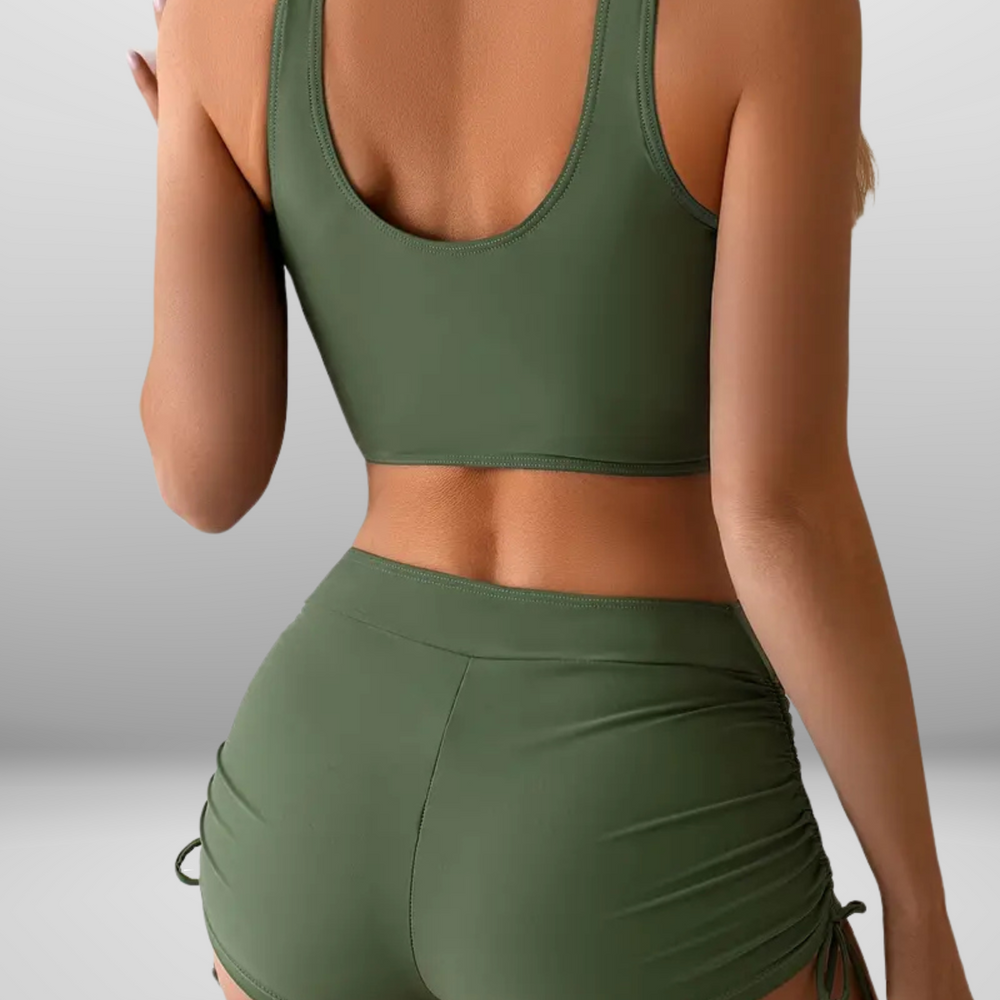 
                  
                    Lurevida – Stijlvolle Bikini Set met Gekruist Topje en Verstelbare Short
                  
                