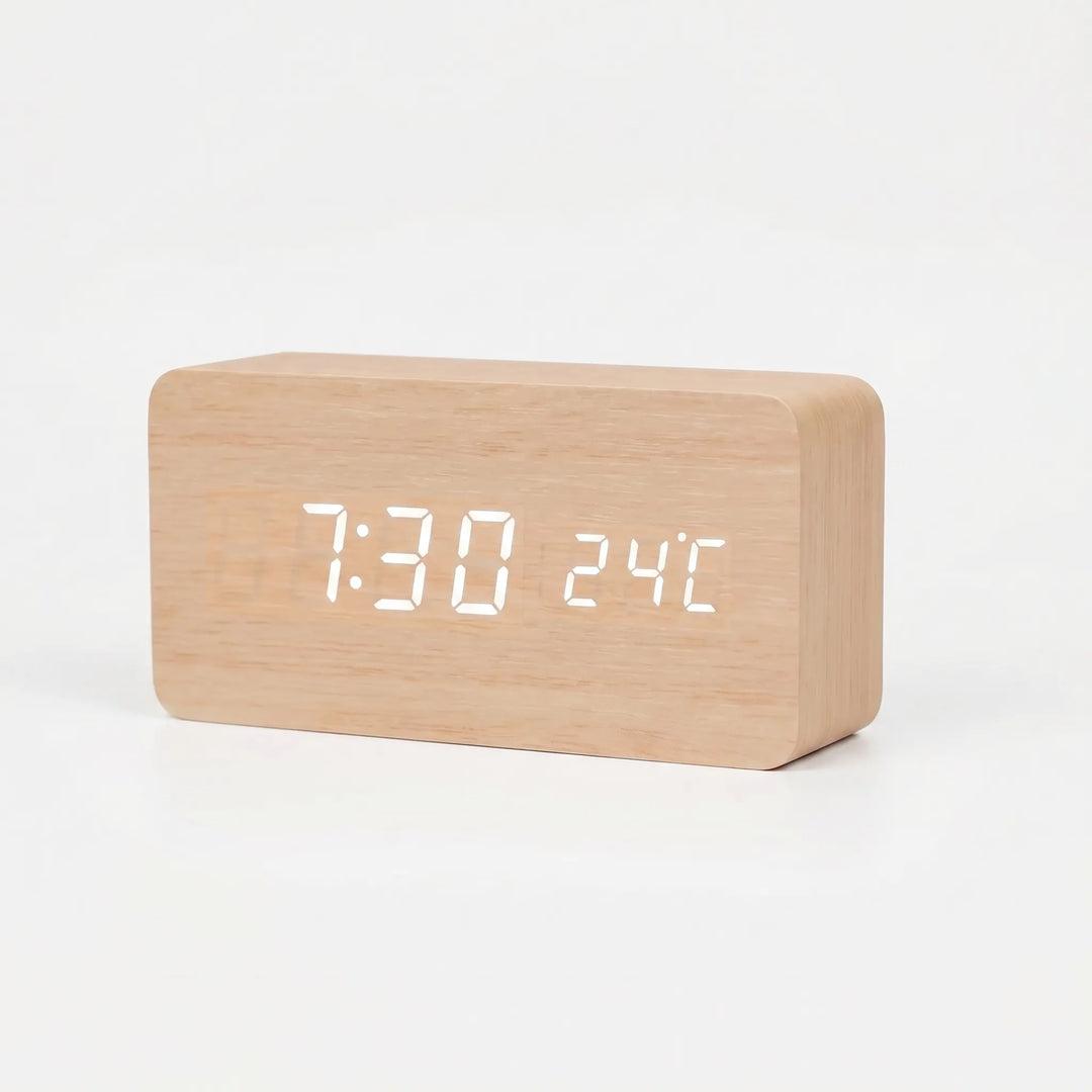TimbroveVoice-Activated LED Desk Clock