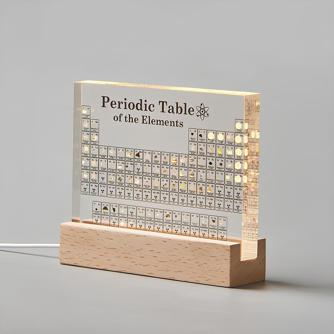 Tafeldisplay met echte elementen – Elementiqo