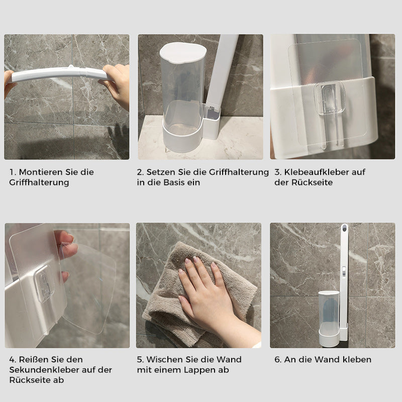 Wegwerptoiletborstel | Antibacteriële, hygiënische sponsopzetstukken