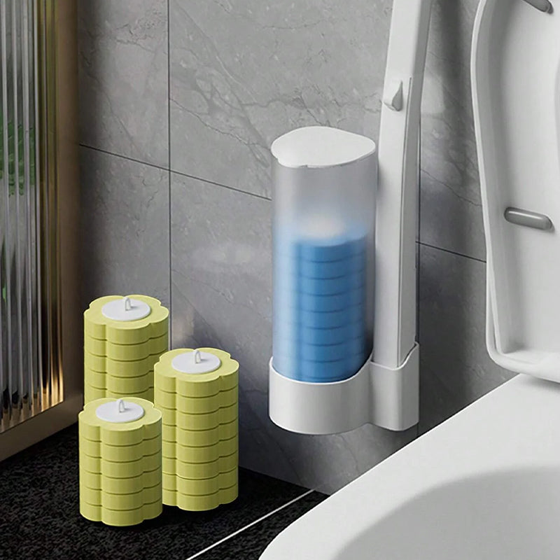 Wegwerptoiletborstel | Antibacteriële, hygiënische sponsopzetstukken