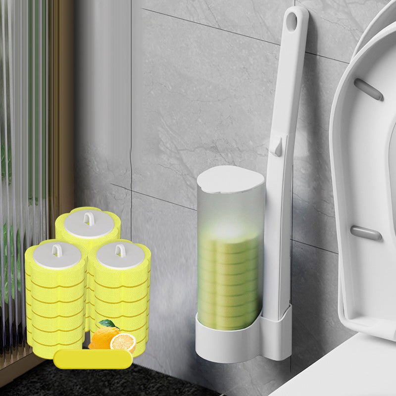 WC-borstel voor Eenmalig Gebruik | Antibacterieel | Hygiënische Sponskopjes | CleanClick