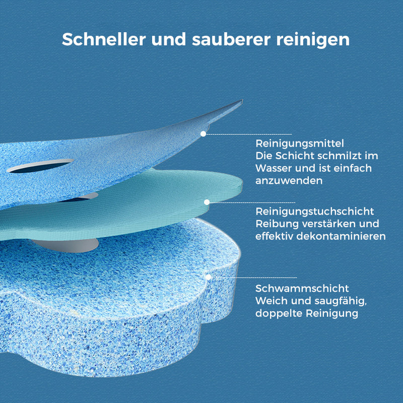 Wegwerptoiletborstel | Antibacteriële, hygiënische sponsopzetstukken