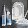 Wegwerptoiletborstel | Antibacteriële, hygiënische sponsopzetstukken