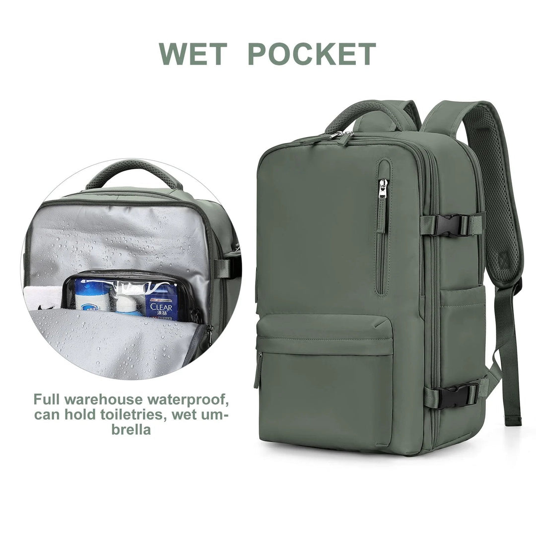 Multifunctionele damesrugzak 35 L met USB-aansluiting