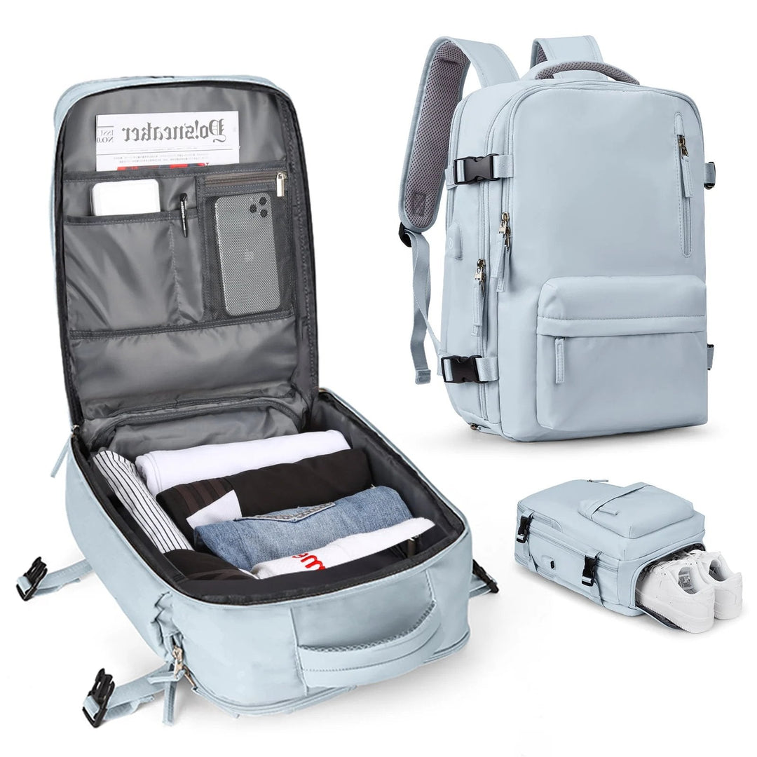 Multifunctionele damesrugzak 35 L met USB-aansluiting