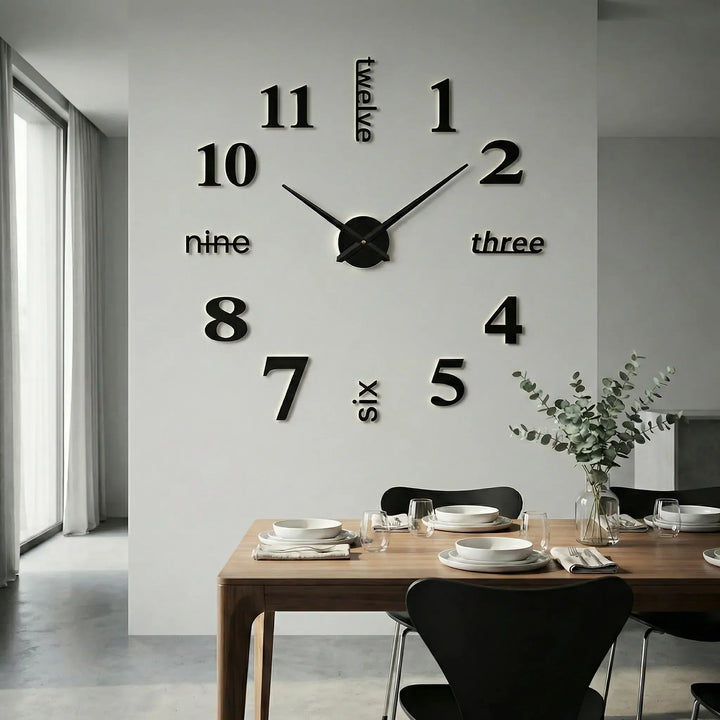 Extra grote moderne wandklok – Clockique