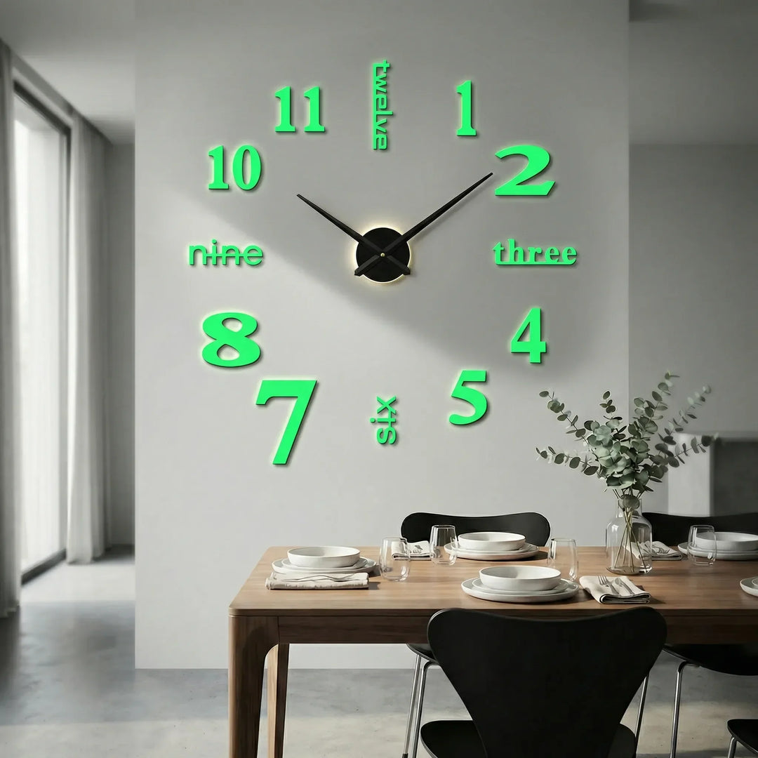 Extra grote moderne wandklok – Clockique