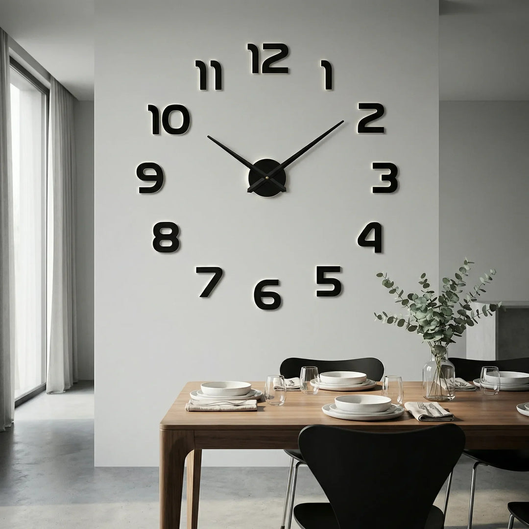 Extra grote moderne wandklok – Clockique