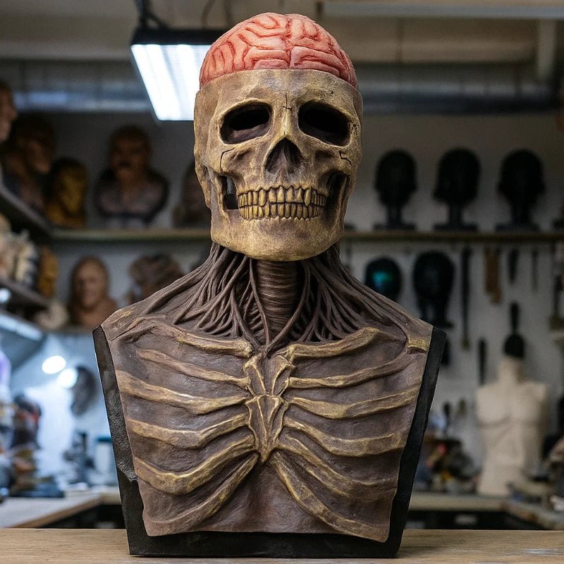 Unisex skeletmasker met hoed voor Halloween