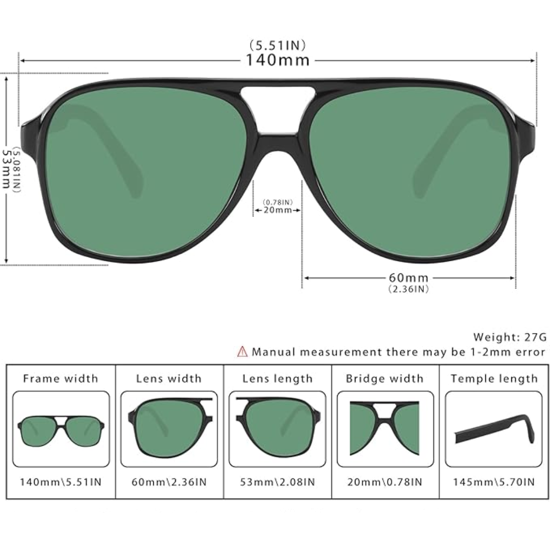 Retro Aviator Zonnebril - Indy, Editie Zomer 2025