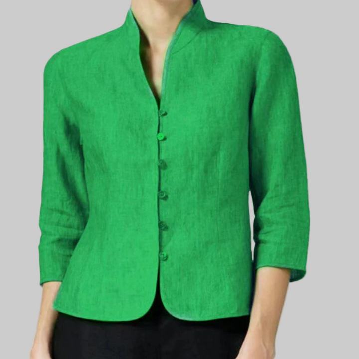 Blouse met opstaande kraag voor dames – chique details met veelzijdige flair