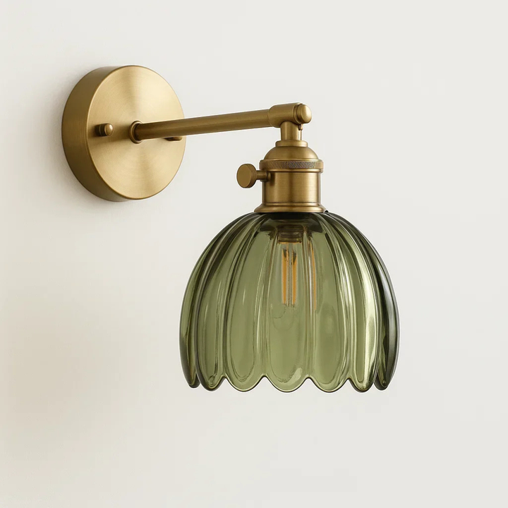 Retro wandlamp – glazen tulpontwerp voor elegante verlichting