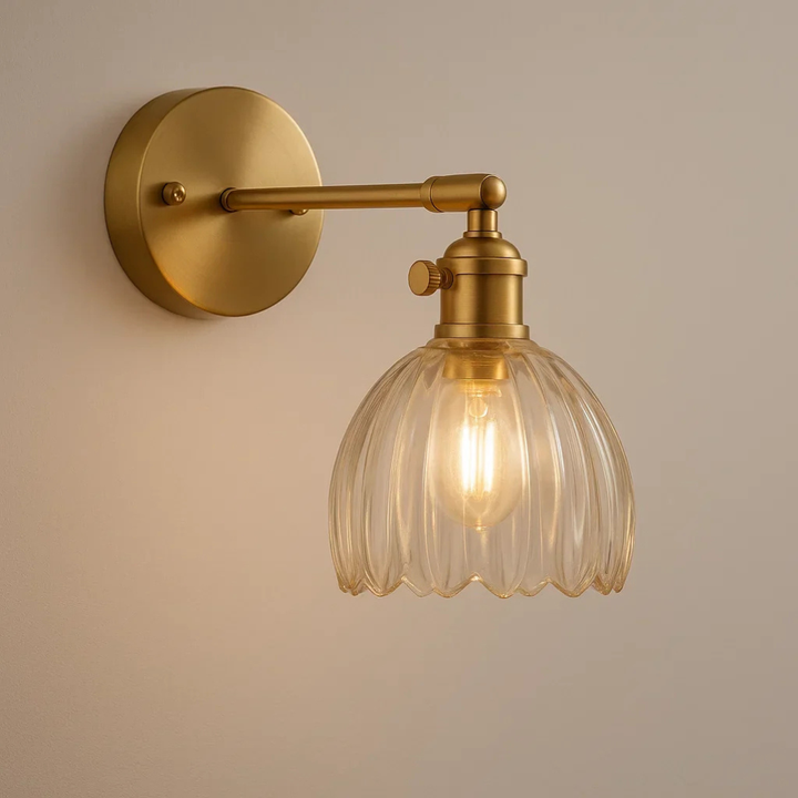 Retro wandlamp – glazen tulpontwerp voor elegante verlichting
