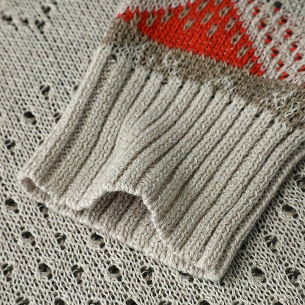 Dames trui met geometrische print en lange mouw