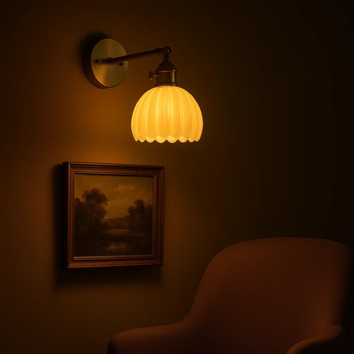 Retro wandlamp – glazen tulpontwerp voor elegante verlichting
